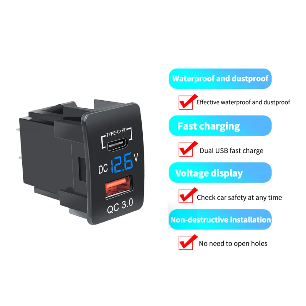 QC3.0 Dual Port Fast Phone Charger For Honda