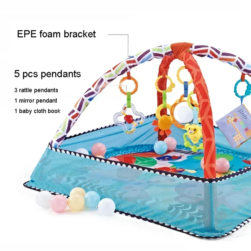 Baby Fitness Frame Boys And Girls Crawling Game Blanket Puzzle Multi-function Fence Crawling Mat Enlightenment Toys 0-18