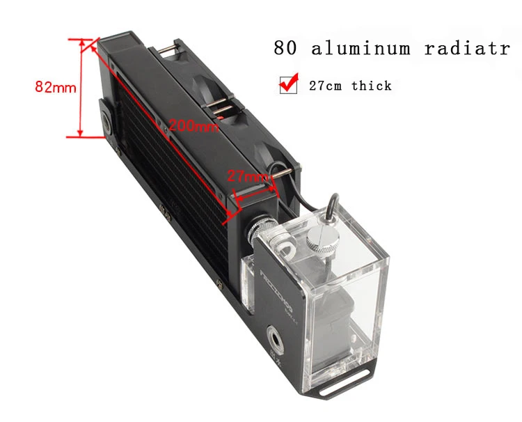 aio módulo de resfriamento água do radiador integrado kit de resfriamento de água externa para caso do pc telefone móvel portátil calor