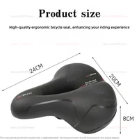 Siège de vélo universel, vélo de montagne/route confortable avec fonction d’absorption des chocs siège de haute qualité, cuir PU imperméable pour les voyages à vélo 5