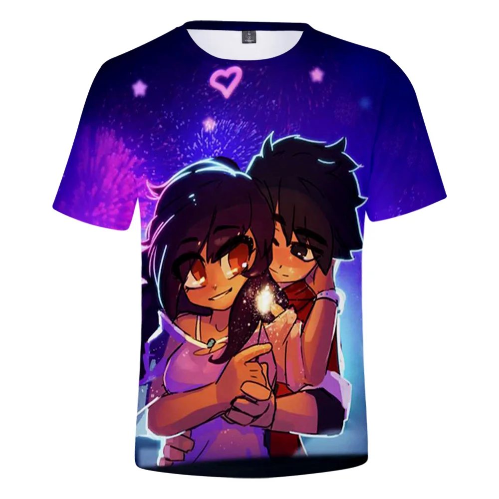 3D Arrival Summer Fashion New Aphmau Kids Anime   Pattern Men's/women's Short Sleeve Trend Casual T-shirt Anime Clothes