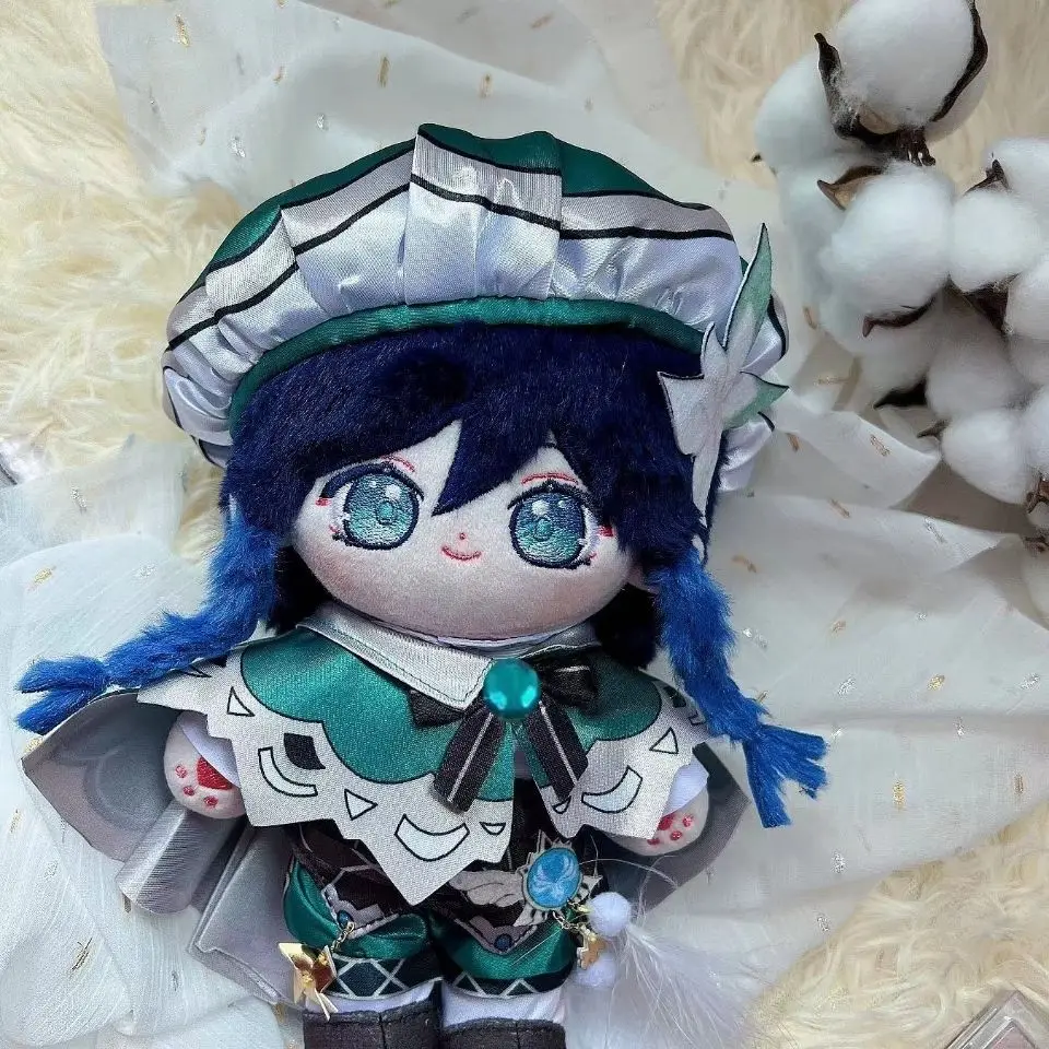 

Kawaii 20cm Anime Plushies Genshin Impact Venti Cosplay Plush Doll Cute Stuffed Toys Dolls Changable Clothes Plushie Mascot Gift