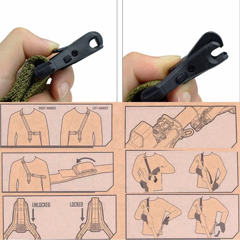 Tactical Adjustable Gun Sling Strap for Outdoor Hunting