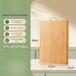 Large Rectangular Bamboo Cutting Board - Thick, Solid Wood for Kitchen and Fruit Preparation (32cm)