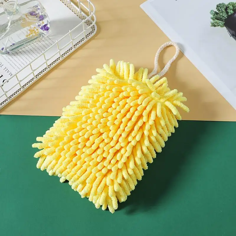 Chenille Hand Towel Kitchen Bathroom Absorbent Microfiber Hand Towel Ball With Hanging Quick Dry Microfiber Towels