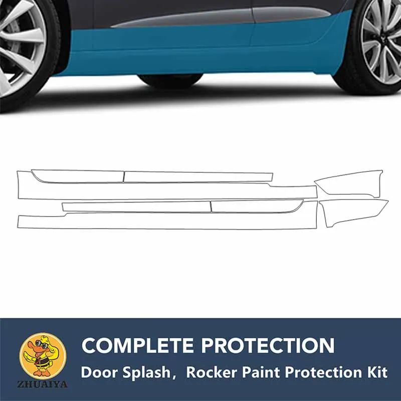 

PreCut Rocker Panels Paint Protection Clear Bra Guard Kit 7.5mil TPU PPF For GENESIS G70 BASE 2019-2021