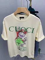 2025 High-end Youth Pure Cotton Fabric Printed Round Neck Fashion Short-sleeved T-shirt Men's Fashion Brand Luxury Clothing 1