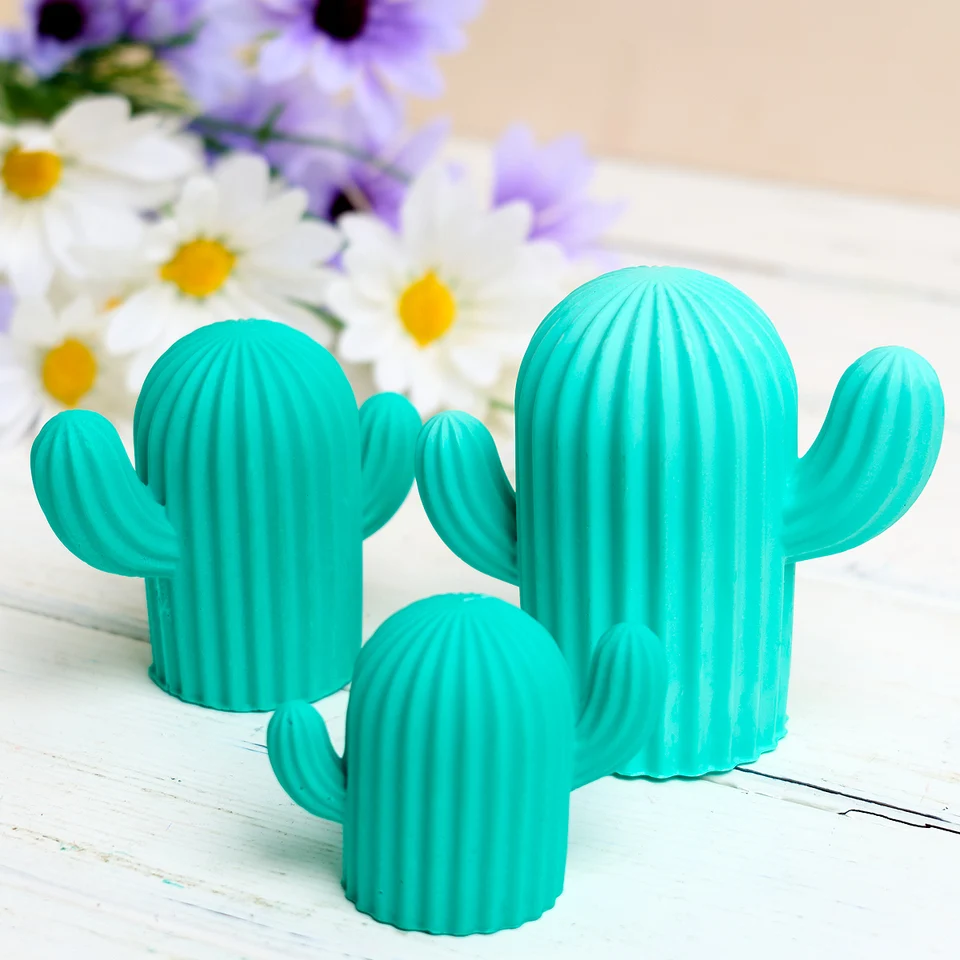 Stampi In Silicone Per Candele A Forma Di Cactus - 3 Modelli 3D Per Resina, Sapone E Artigianato | Fai Da Te Creativo - Foto 3