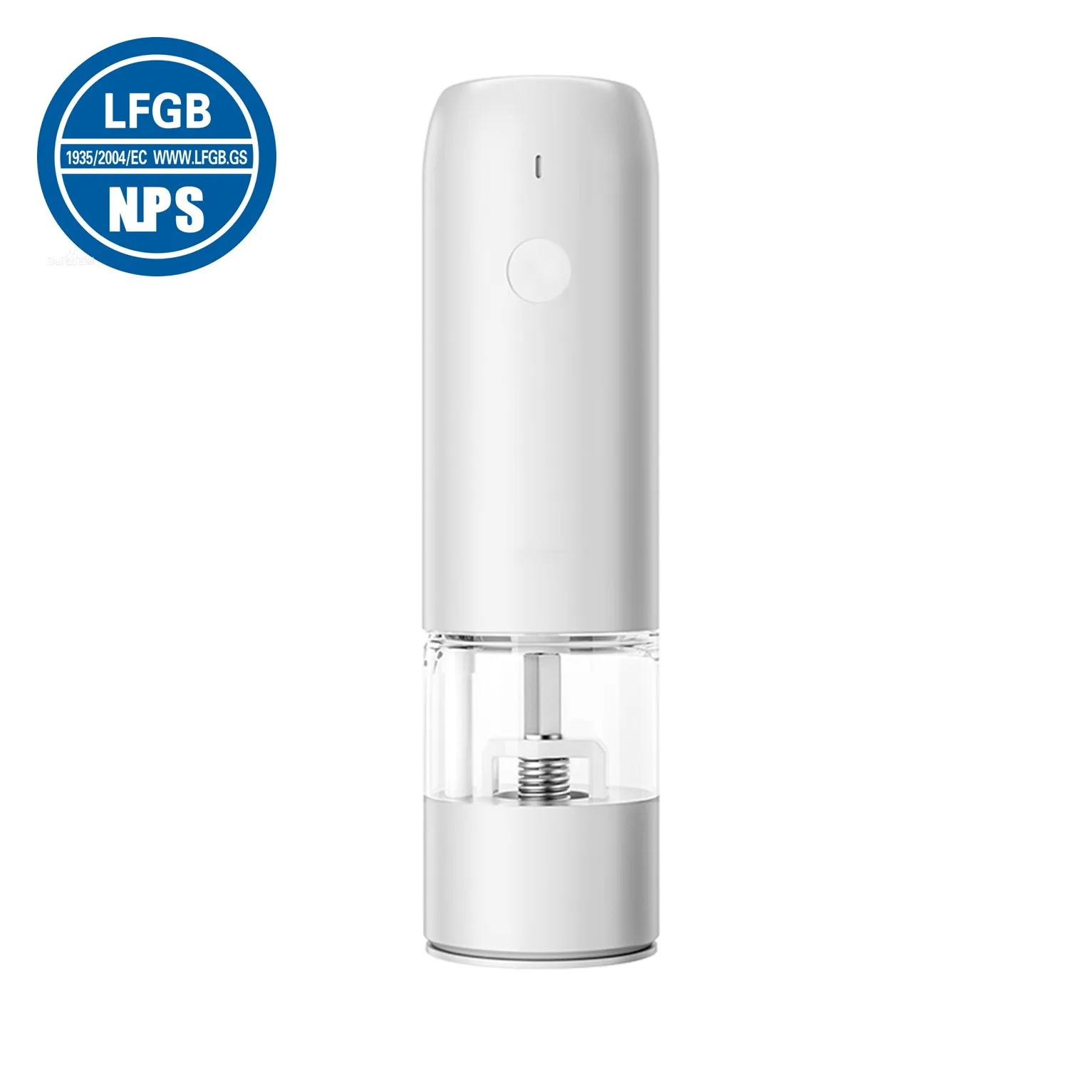 6 Gears Granularity Adjustable Seasoning Grinder Rechargeable Kitchen Electric Pepper and Salt Mill with LED Light Ceramic Rator