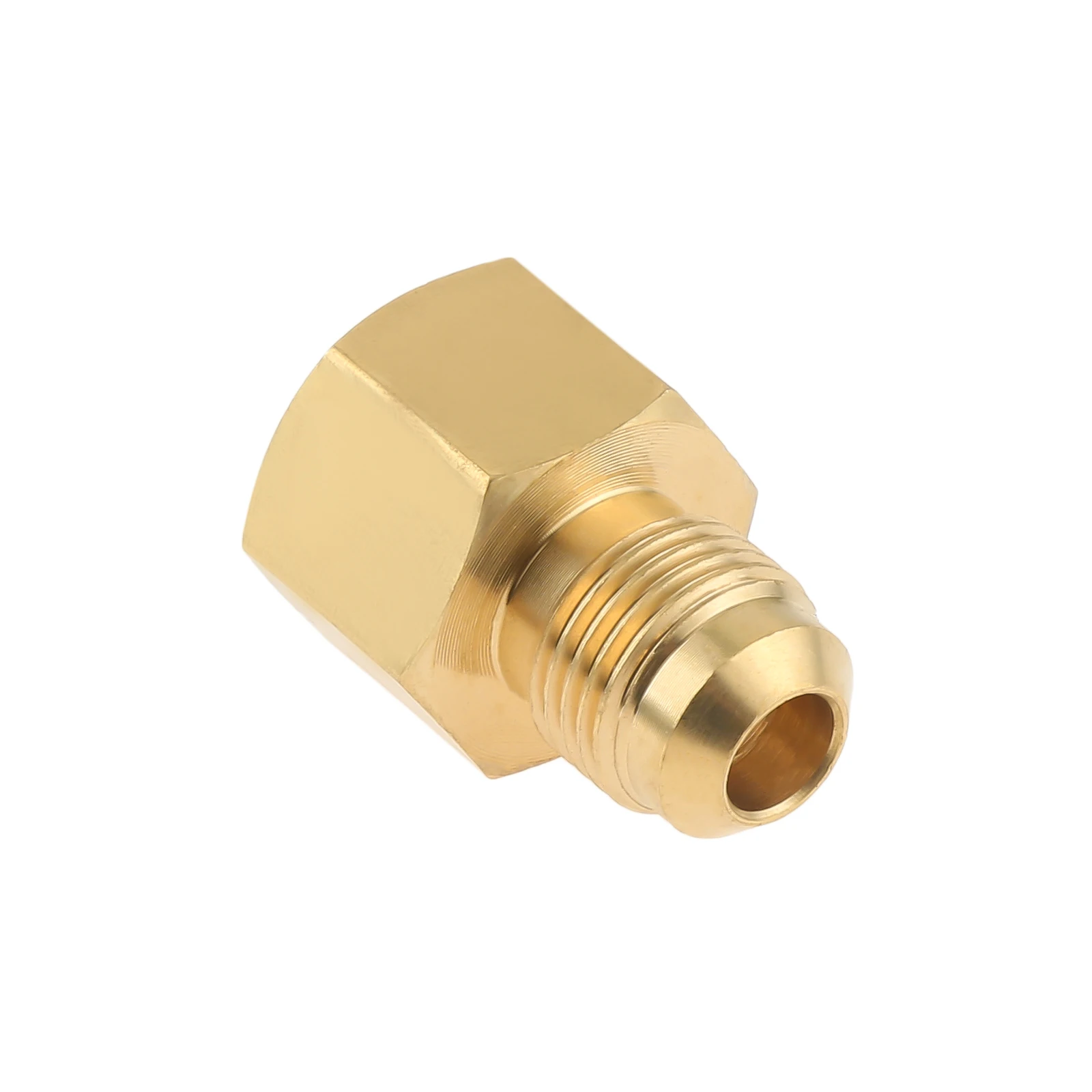 

1Pc Brass Tube Adapter,3/8" Male Flare X 1/2" Female NPT Pipe Coupling Fittings for Outdoor Gas Fire Pits,Propane or Natural Gas