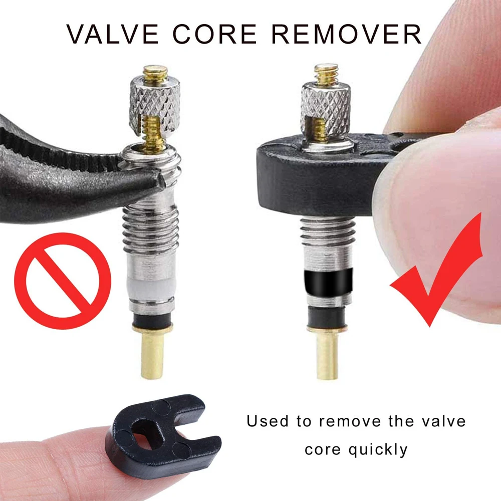 12Pcs Presta Valve Core, Valve Core Remover Tool, Universal for
