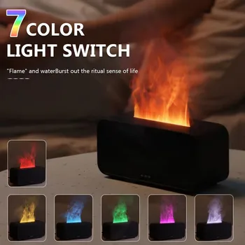 Flame Aromatherapy Diffuser Humidifier with Essential Oil & 7-Color Light 1