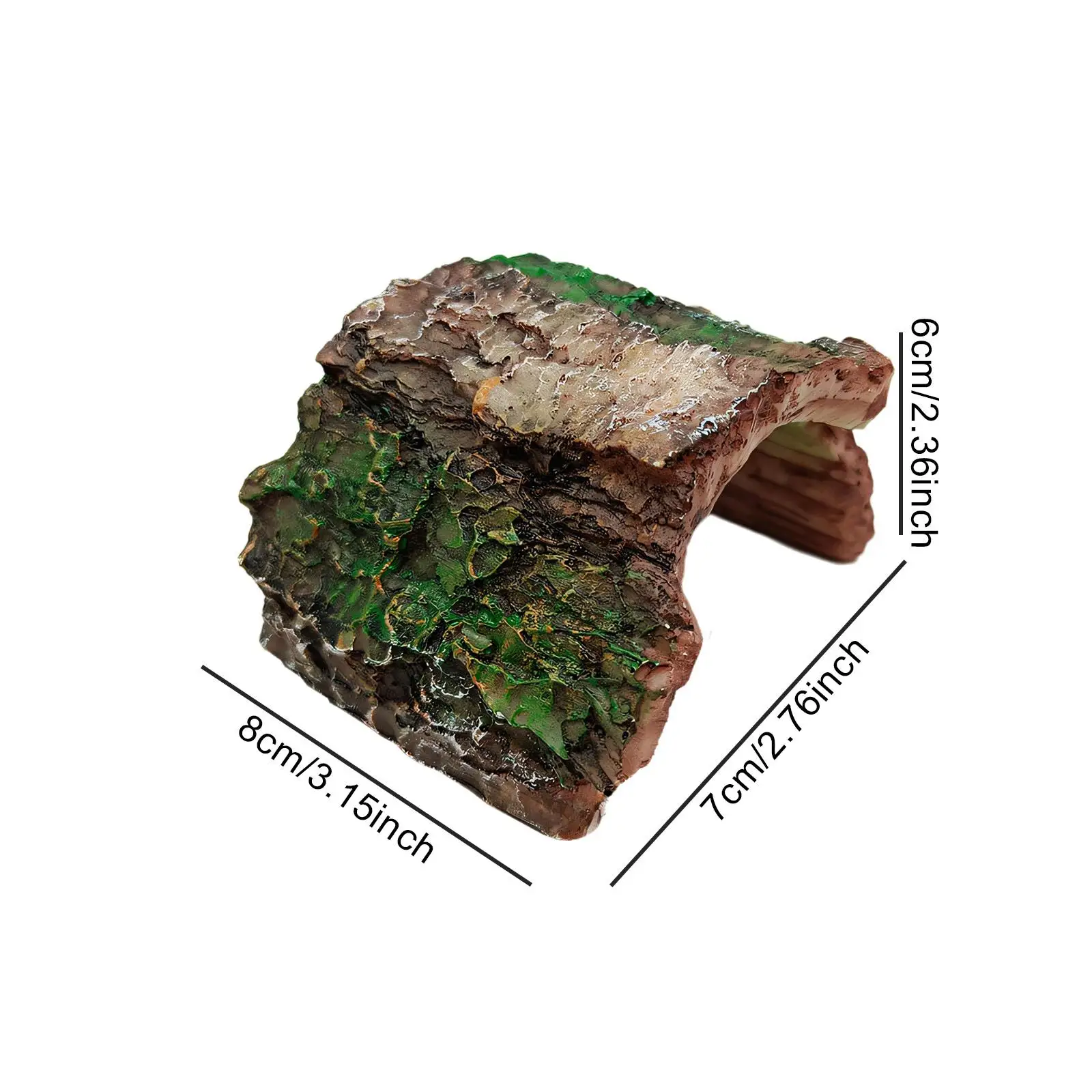 Reptile Hideout Accessories Landscaping Decoration Habitat Hollow Tree Trunk for
