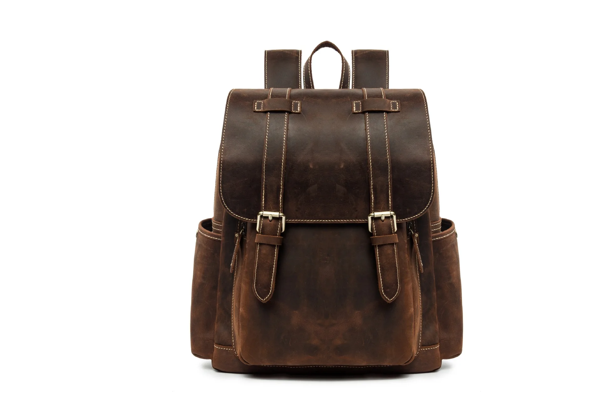Leather Backpack For College