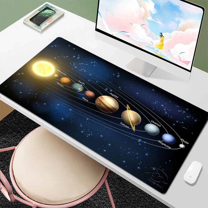 

Mausepad Space Planet Pad Mouse Mats Gaming Keyboard Gamer Cabinet Pc Accessories Table Pads Desk Mat Deskmat Mousepad Mause Xxl