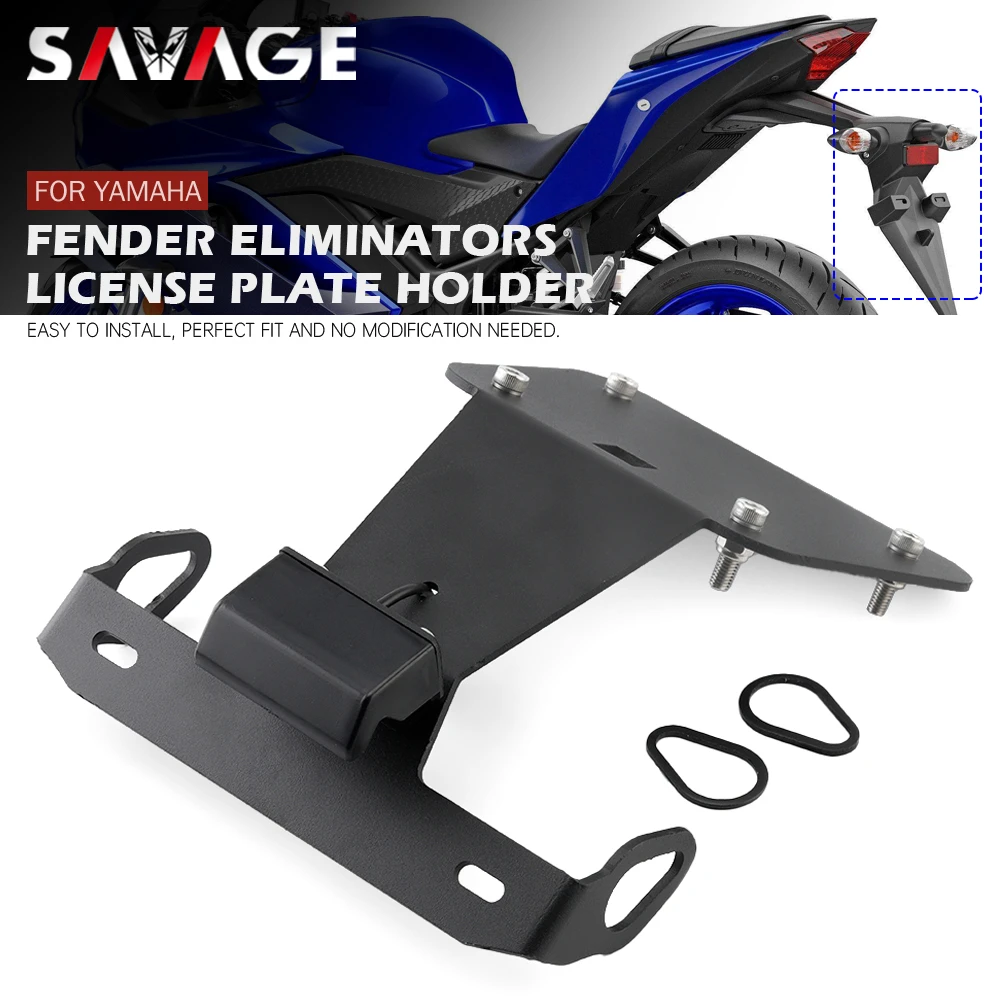 Tail Tidy Fender Eliminator For YAMAHA YZF R3 R25 MT-25 MT-03 2014-2022 21 20 Registration License Plate Holder Motorcycle LED motorcycle license plate frame