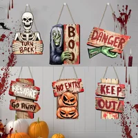 Halloween Themed Hanging Plaque with Easy-Hang Rope for Home DoorsAndParty Venue Entrances Decorative Holiday Accessory 4