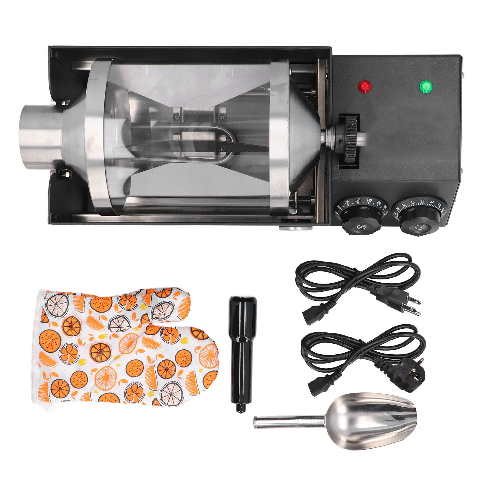 Coffee Bean Roaster Adjustable Temperature Automatic Glass Coffee Bean Baker with Timer for Soybean Sesame