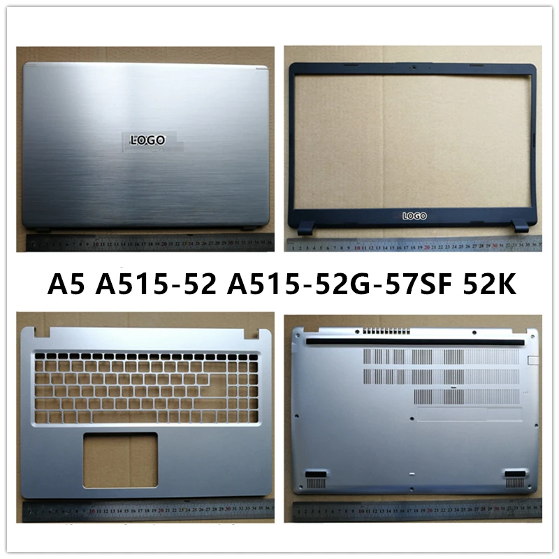 

Новинка, чехол для ноутбука Acer A5 A515-52 52K, серебристая задняя крышка ЖК-экрана, передняя панель, Упор для рук, Нижняя крышка