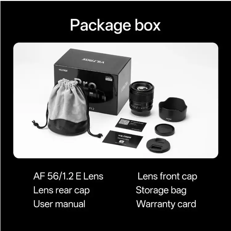 새로운 Viltrox 56mm F1.2 Pro 자동 초점 APS-C 대구경 인물 사진 카메라 렌즈 (후지필름 XF,  E ZV E10, 니콘 Z용)