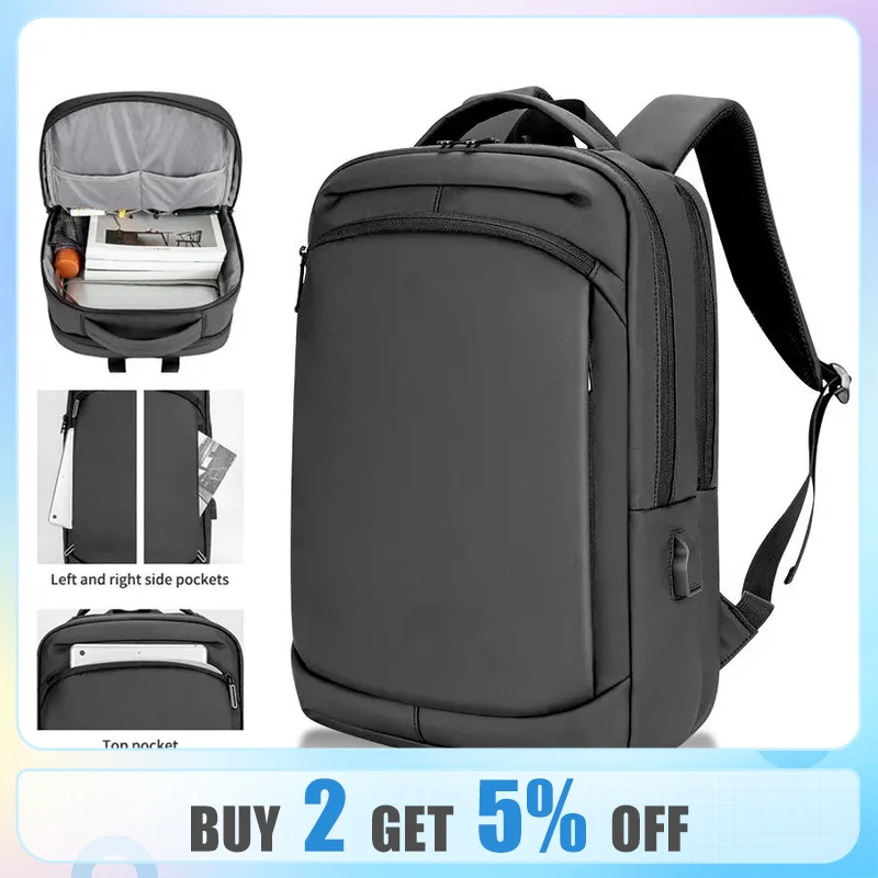 Quality-PU-Covered-Black-Gray-High-School-Use-16-5-Inch-Travel-Business ...
