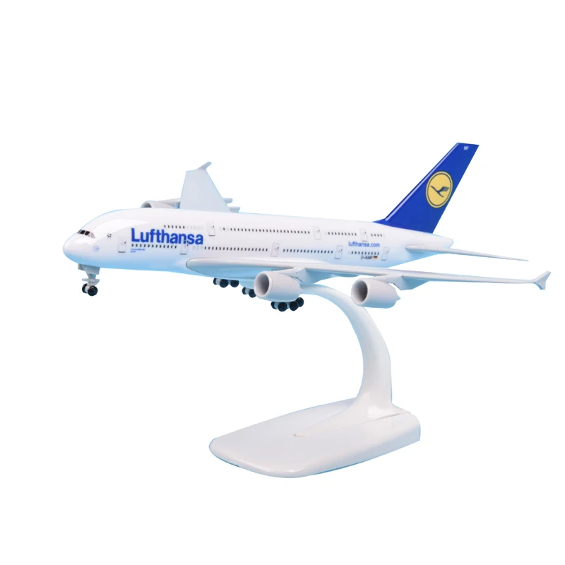 

Литая модель из сплава и пластика Lufthansa A380 Гражданская авиация масштаб 1:400, игрушка в подарок, коллекция, имитация дисплея, украшение