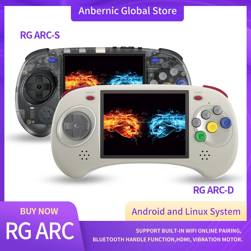 

Anbernic RG ARC-S ARC-D 4.0-inch IPS Built-in WIFI online pairing Game Player Android11 Linux Game Console Birthday gift