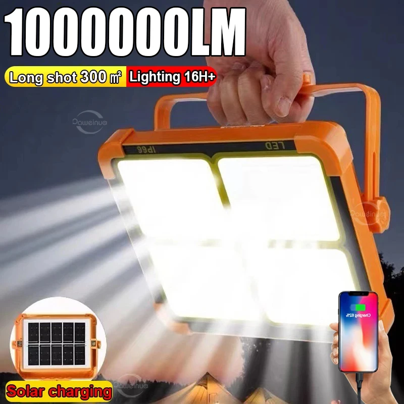 20000mAh Solar Rechargeable Camping Lantern High Power Bank LED Tent Light Powerful Magnet Flashlight Repair Emergency Lamp camping lantern