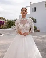 Gorgeous Wedding Dress Lace Appliques Elegant Simple Style Bridal Gowns  Full-Length Sleeves 2025 Vestidos De Novia Customized 1