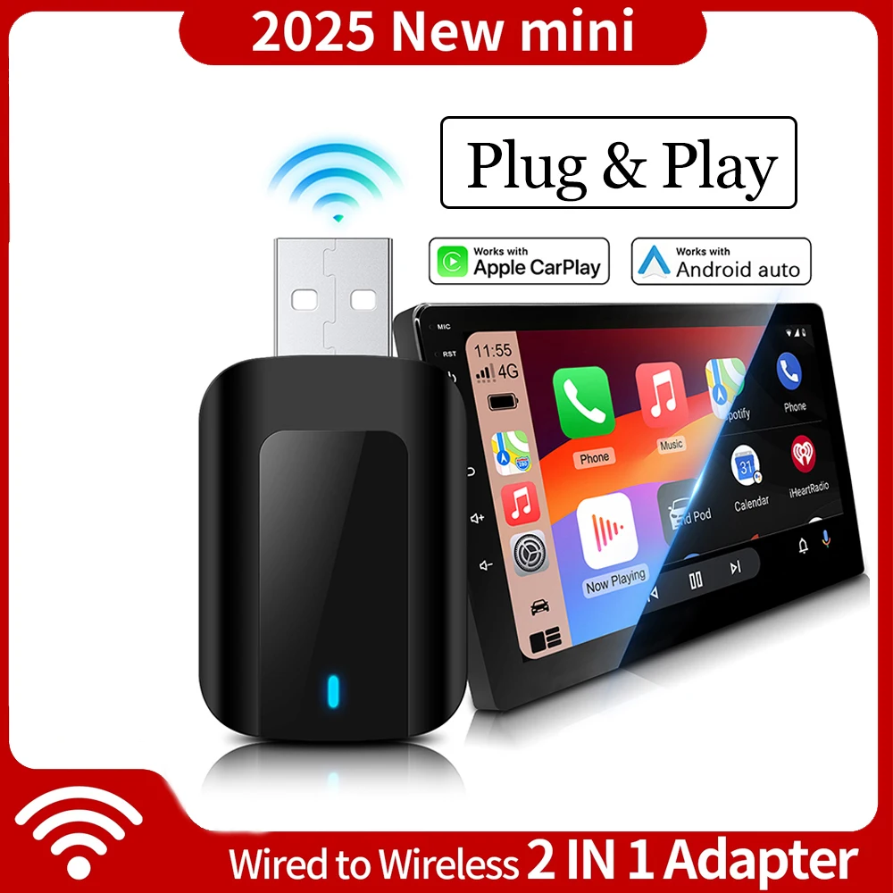 Wireless CarPlay & Android Auto Adapter - Convert Wired To Wireless For 2016+ Cars