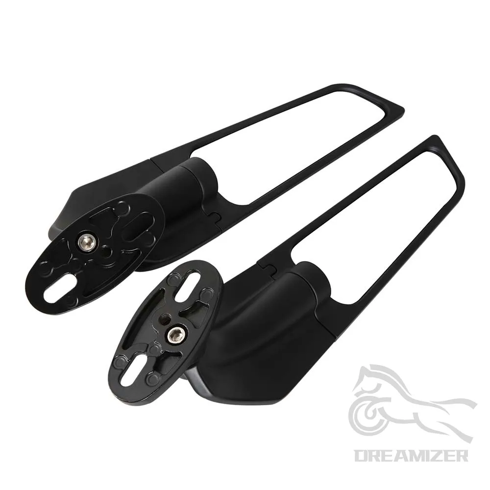 

2PCS Adjustable Motorcycle Mirrors Modified Wind Wing Rotating Rearview Mirror For Honda CBR650 CBR600RR YAMAHA Kawasaki BMW