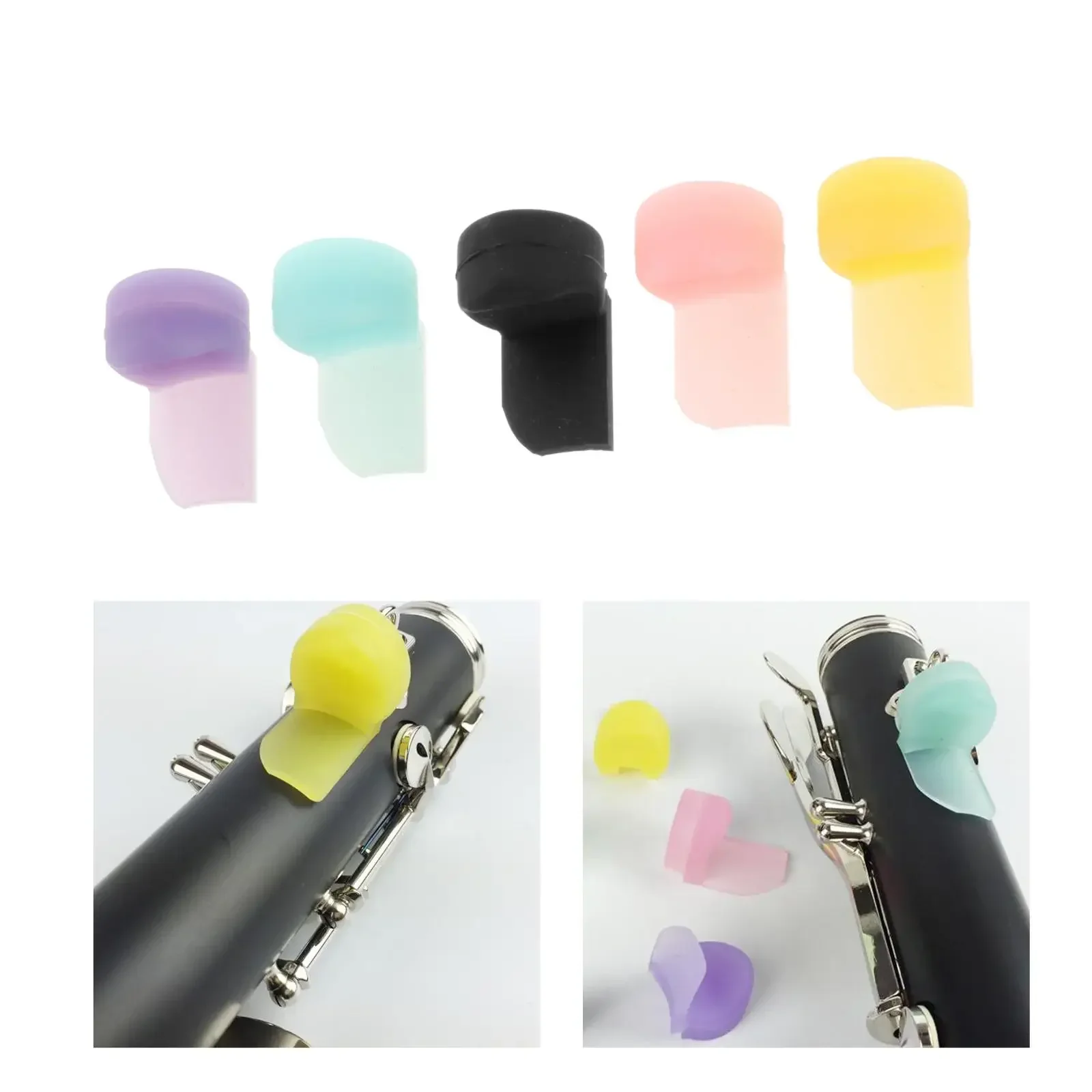 5 PCS Clarinet Thumb Rest Finger Holder Comfortable Mouthpiece Cap Pads for Clarinet Oboe Woodwind Instrument Parts