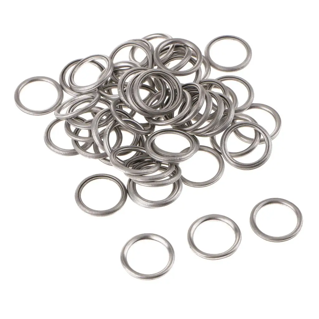 50 Pcs Oil Drain Plug Washer Gaskets MD050317 for Mitsubishi V5 V6 Aluminium Alloy