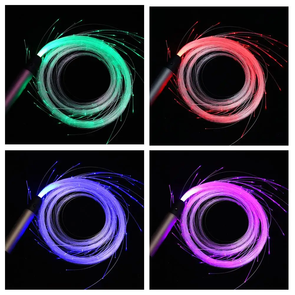 Látigo de fibra óptica LED RGB, luz de Flash, iluminación Rave 23, efecto de luz de flujo, Cosplay, Rave, accesorios de baile - Imagen 4