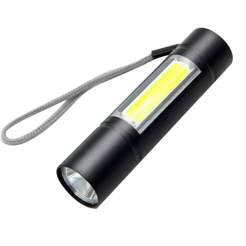 줌 미니 LED 손전등, XP-G Q5 플래시 라이트 랜턴, 휴대용 충전식 눈부심 COB 손전등, 야외 캠핑, 1 개, 2 개