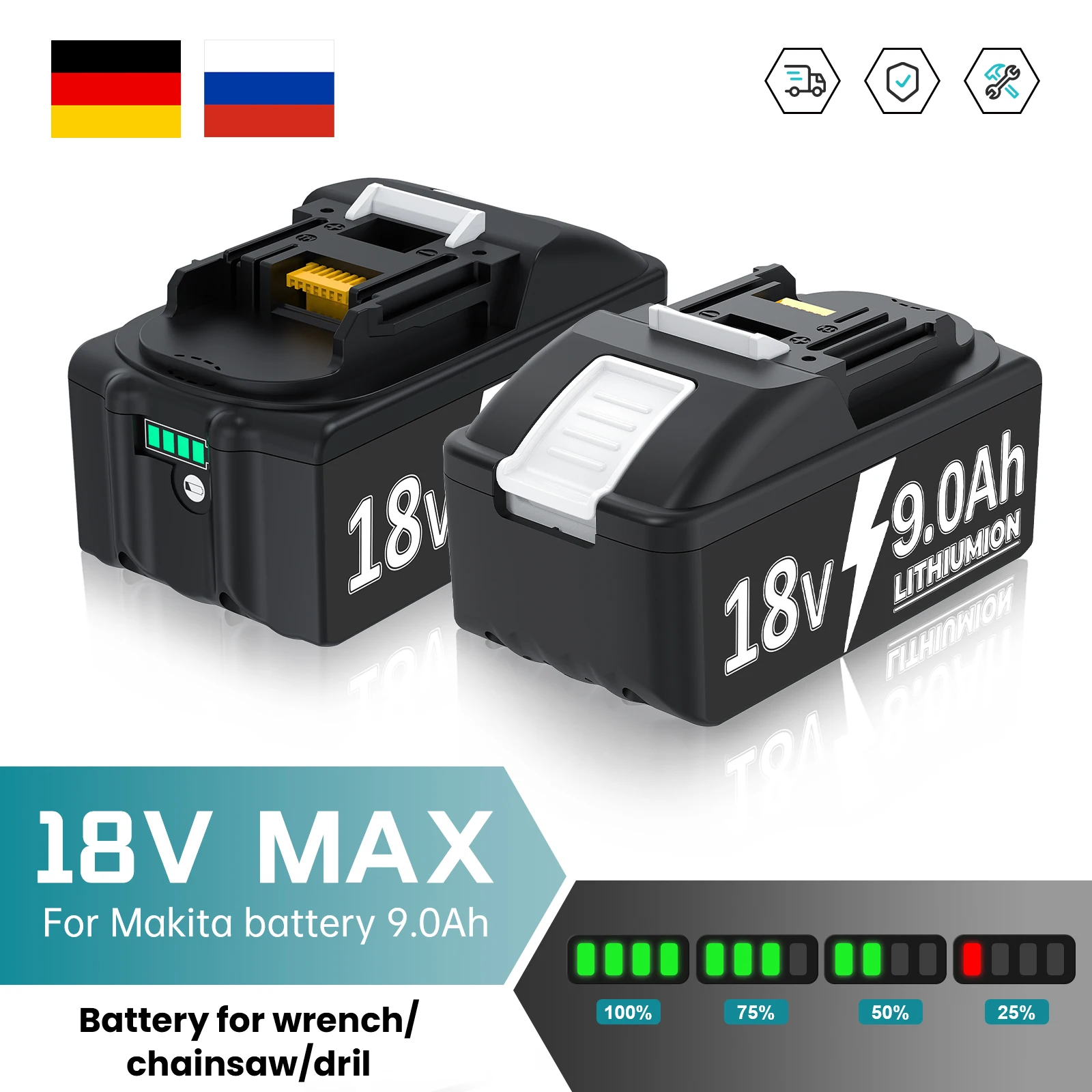 21700 células para makita 18V ferramentas bateria compatível