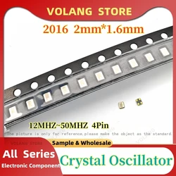 10PCS SMD 2016 Passive Crystal Oscillator 12MHZ 2mm*1.6mm 16MHZ 19.2M 20M 24M 25M 26M 27M 30M 32MHZ 37.4M 38.4M 40M 48MHZ 50MHZ