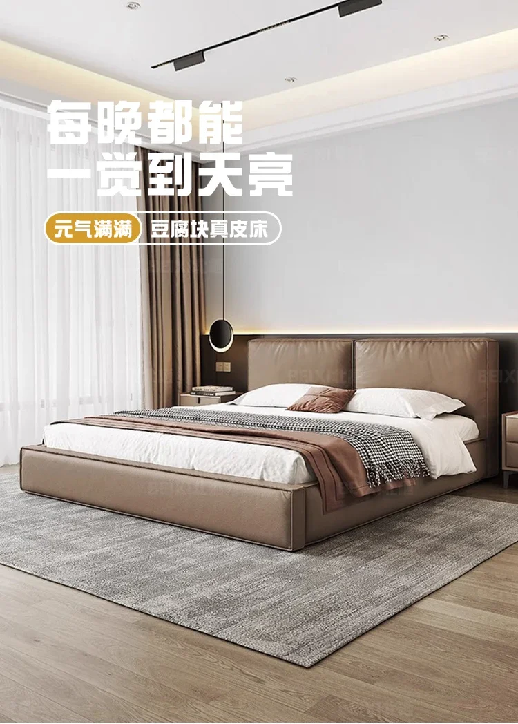 Headboard Double Bed Frame Space Storage Design King Size Adults Bed Bases Frames Bedroom Mobili Per La Casa Home Furniture