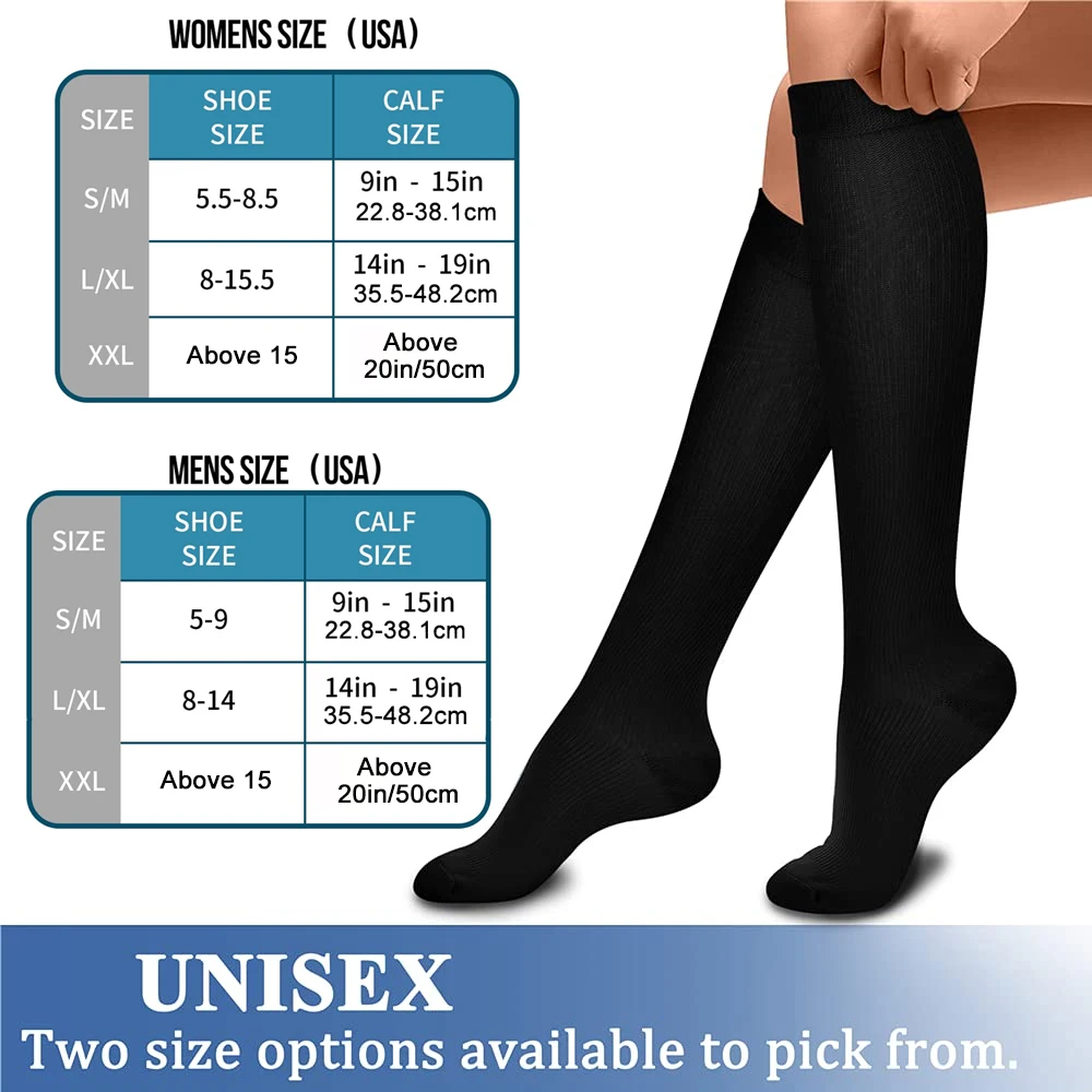 Soccer Shin Guards Calf Compression Sleeves Sports Leg Braces Socks 15-20 mmHg 1 Pair for Football Running Varicose Veins