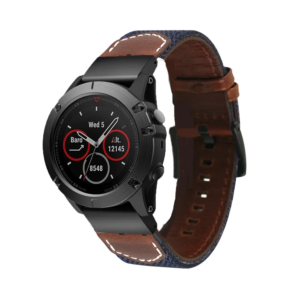 26mm 22mm Smart Watch Strap For Garmin Fenix 7 7X Epix 2 6XPro 6 5 5X Plus 935/945 MK1 MK2 Wristband Quick Fit  Leather Bracelet