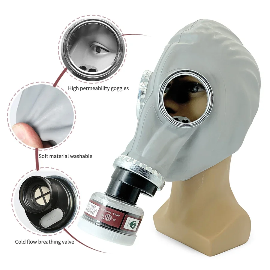 Chemical Resin Mask Industrial Safety Full Face Gas Mask Paint Workplace Safety Carbon Filter Box Dust Respirator Silicone Dust Mask Gas Mask Dustproof Respirator Face Respirator Gas Respirator Half Face Respirator Mask