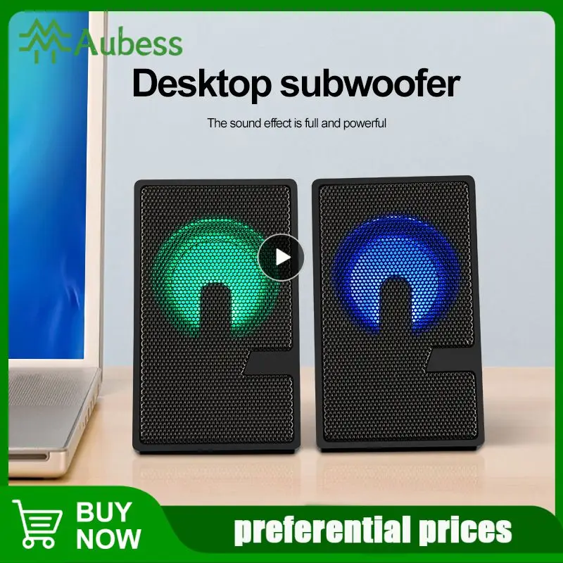 Multimedia Small Audio 52 Mm2 Usb Power Supply Controllo Del Volume Led Luci Colorate Dual Full-Range Driver Dispositivo Audio 1.2M ≥ 80Db