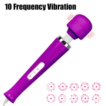 OLO Erotic Toy 10 Speeds EU/US Plug Big Size AV Rod Stick Vibrator Sex Toys for Women Clit Stimulator Magic Wand 2