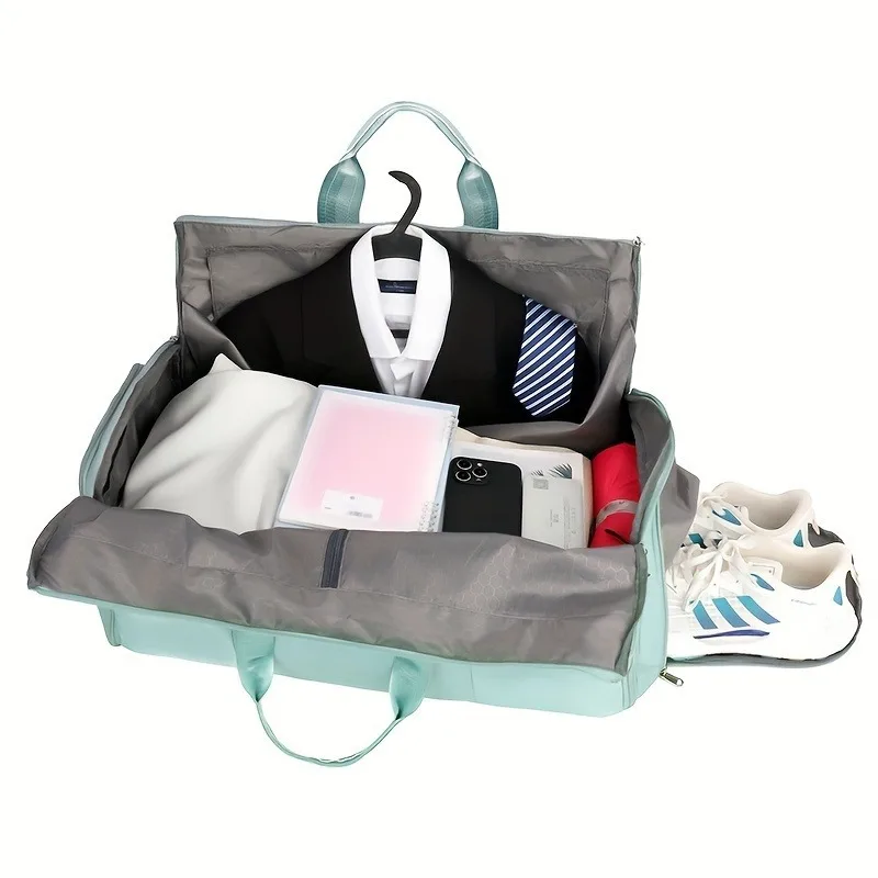 1pcs Foldable Garment Bag with Handheld Design Large Capacity Travel Storage Organizer for Suits & Clothes Duffel Bag 4