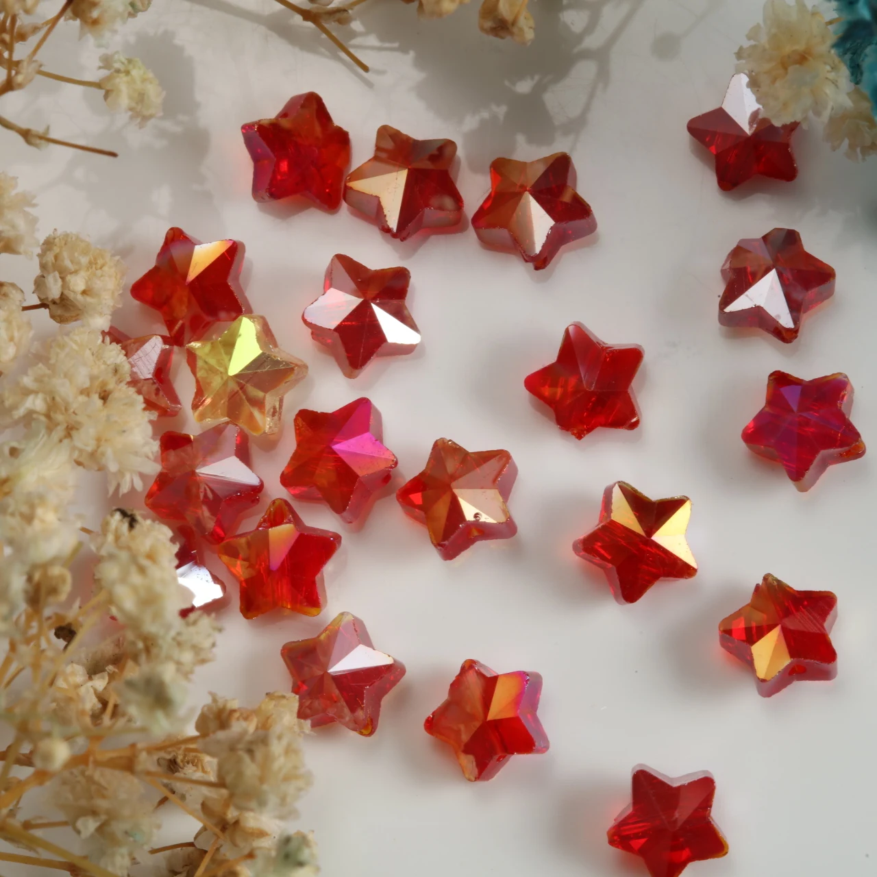 Sparkling Star Glass Beads