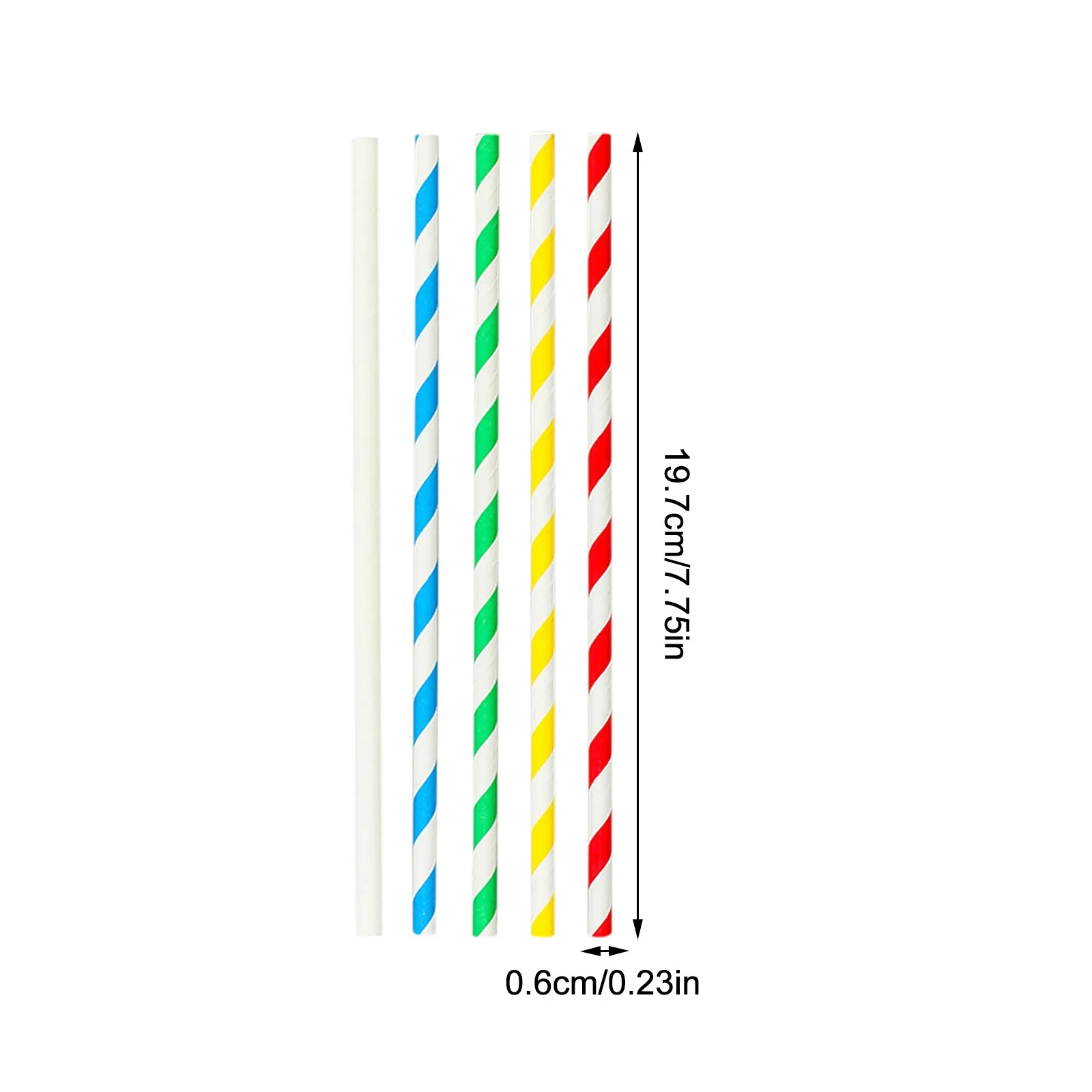 100pcs Disposable Stripes Straws Paper Drinking Straws Biodegradable Colorful Striped Straw Kids Birthday Party Decoration