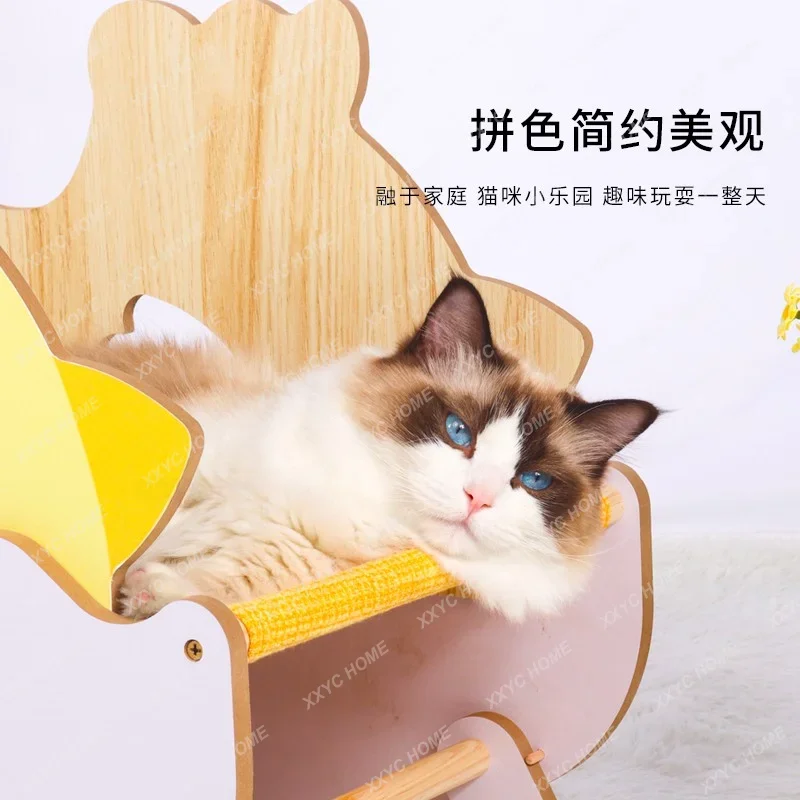 Cat Hammock Swing Cute Ground Hanging Nest Rocking Bed Hemp Rope Hanging Nest Four Seasons Universal