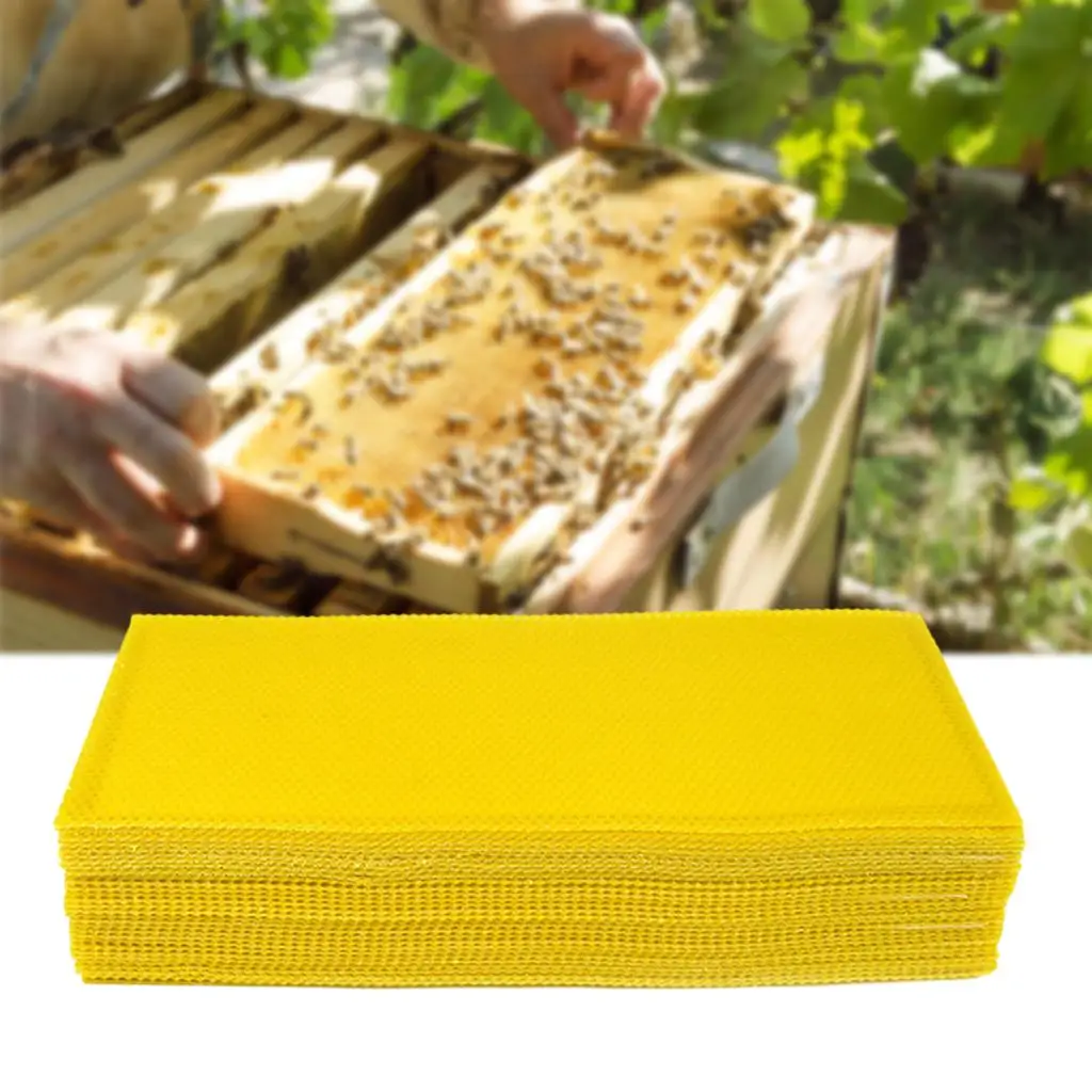 30 Pieces Beeswax Sheets Beekeeping Foundation Sheets for Hives 41.5x19.5cm