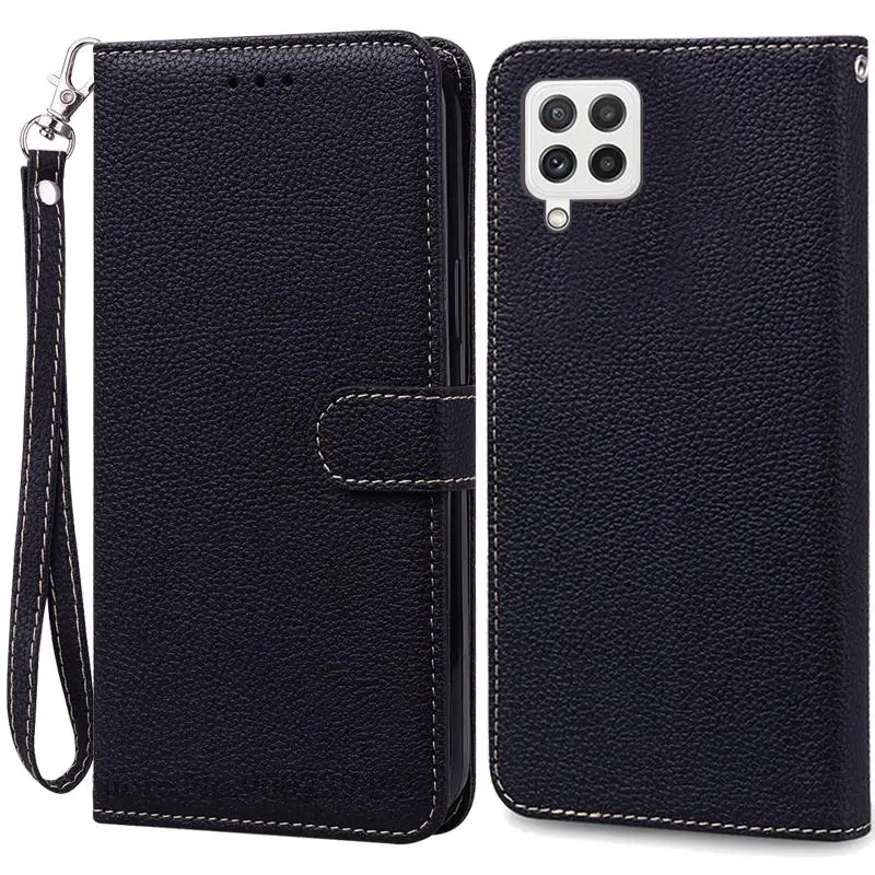 Leather Wallet Flip Case Soft Silicone Cover for Samsung Galaxy M32 - Stylish Protective s
