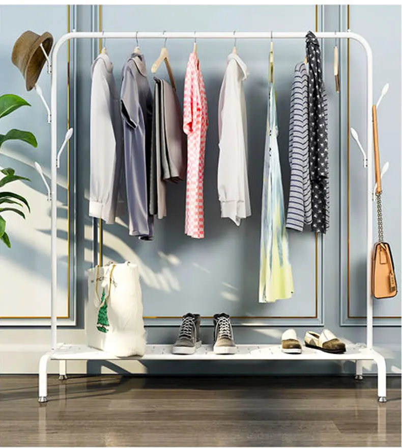 Rack Clothes Floor Bedroom Floor Rack Clothes Double Furniture